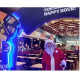 papai noel em a��o de natal fortale�a sua marca