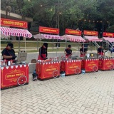 Carrinhos gourmet, barraquinhas de comidas, buffet