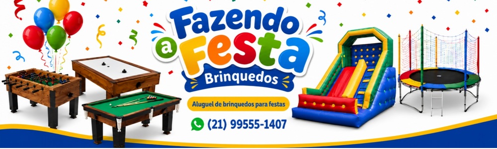Fazendo a Festa Brinquedos - Aluguel de Brinquedos no Méier e Rio de Janeiro