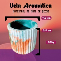 Formatos do pote de gesso que acompanha a vela aromtica