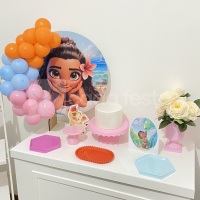 Mini kit para festa na mesa tema: Moana Disney