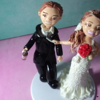 topo de bolo personalizado para casamento,noivinhos.