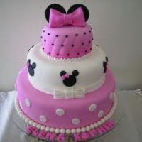 bolo artistico da minnie rosa.