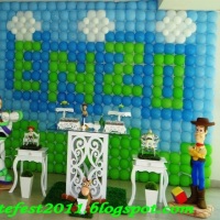 DECORA��O PROVEN�AL TOY STORY COM 1 BASE E 2 PEQUENAS
