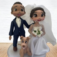 Topo de Bolo Casamento Personalizado em Biscuit, Estilo Fofinho!