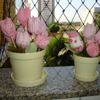 vasinhos de tulipas para lembrança de aniversario