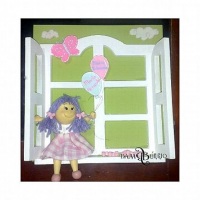 Quadro infantil em biscuit e mdf