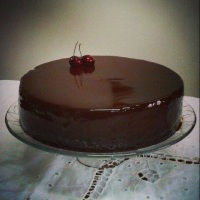 Entremet de chocolate amargo