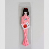 Marcador de pginas e porta-hashi Boneca Japonesa, Gueixa em origami - Brinde corporativo