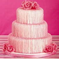 Bolo Branco e Rosa