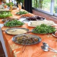 mesa de saladas churrasco