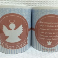 Caneca personalizada de batizado