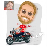 Caricatura Motoqueiro