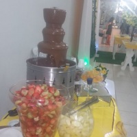 Cascata de chocolate industrial c  Frutas