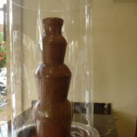 Cascata com um metro de altura...15kg de chocolate!