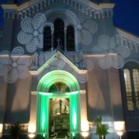 Iluminao externa de igreja
