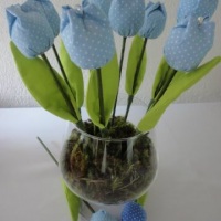 tulipas em tecido