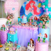 Decorao Ariel a  Pequena Sereia, Princesa Disney
Locao de festa infantil. 
#decoraoariel #fe