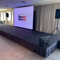 Painel de Led, sonorizao e palco