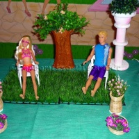 Decorao Barbie na piscina