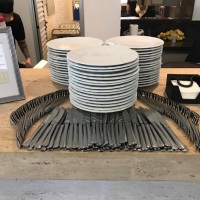 Detalhes do serviço que contém louças .