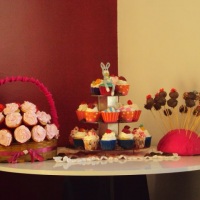 Mesa de Cupcakes e CakePops