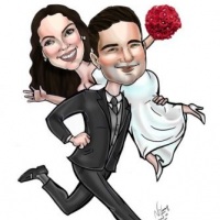 caricaturista Nil martins noivos