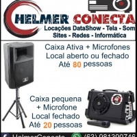 Som Caixa Ativa e Som Pequeno ambos com microfones