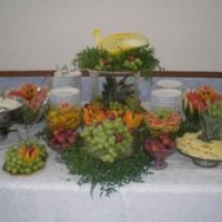 Mesa de alimentao com frutas
