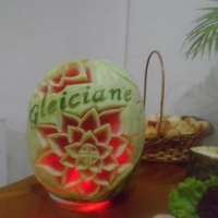Escultura em melancia