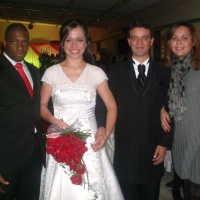 Equipe e noivos Vanessa e Diogo