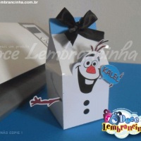 Caixa Milk com Corte Especial Olaf - Tema Frozen