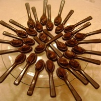 COLHERES DE CHOCOLATE LEMBRAN�A PARA CH� DE PANELA