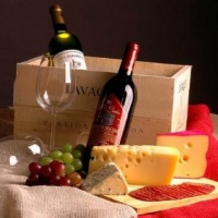 Cesta de queijo & Vinho