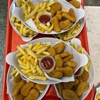 Bandeja de um evento montada pela copeira.