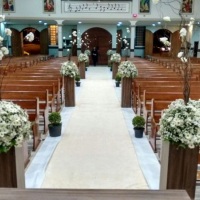 Casamento realizado na Igreja Nossa Senhora da Abadia.