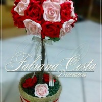 vaso grande com rvore de rosas para decorar sua festa ou sua casa