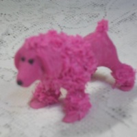 Topo de bolo Animal-para seu animalzinho de estimao-Poodle Pink