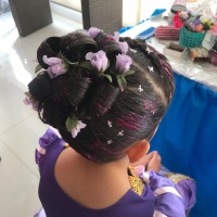 Penteado do camarim.