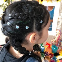 Penteado do camarim.