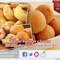 Promoo: salgados  partir de R$ 19,90 o cento