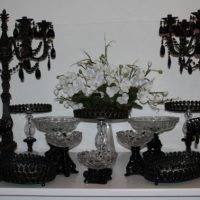 Peas pretas para montagem de mesa de doces e decorao, sofisticao para seu evento