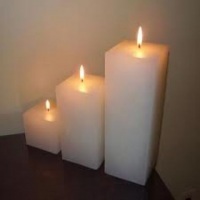 Trio velas quadradas 20/40/60x20cm