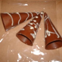 Cones de Chocolate pondendo ser recheados tambm unidade R$:1,50 atacado R$:1,10