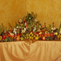 Mesa de frutas completa