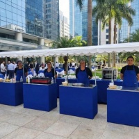 Barraquinhas para festa em S�o Paulo da Festas Laura Show Gourmet, com estrutura profissional e lanc