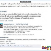 Depoimentos, veja outros em www.buffetfolianopark.com.br