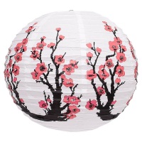 Luminria Papel 40 cm Branca Sakura