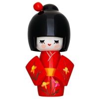 Boneca Kokeshi Doll Vermelha