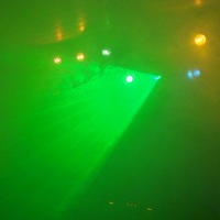 Laser verde com fuma�a